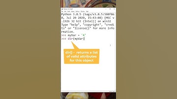 How to get attributes, methods etc. of an object || Basic Tutorial || Python || Code Short