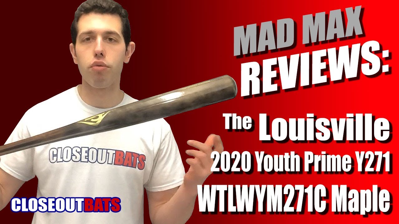 Closeoutbats.com Louisville Youth Prime Y271 Deep Flame Distressed Black Maple Bat WTLWYM271C20 2020