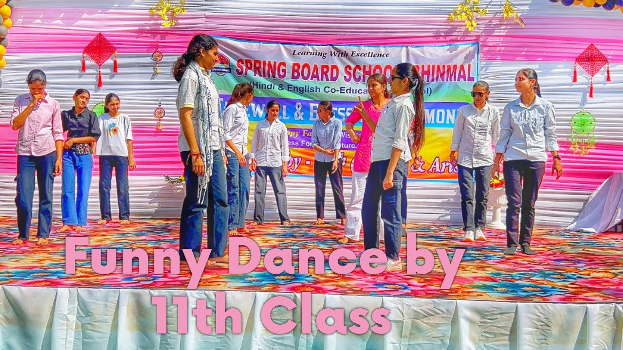 Funny Dance on Farewell by 11th Class Students - YouTube