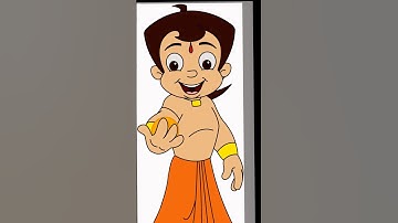 Chhota Bheem Drawing For Kids #kidsdrawing #kids #shorts #chhotabheem #art