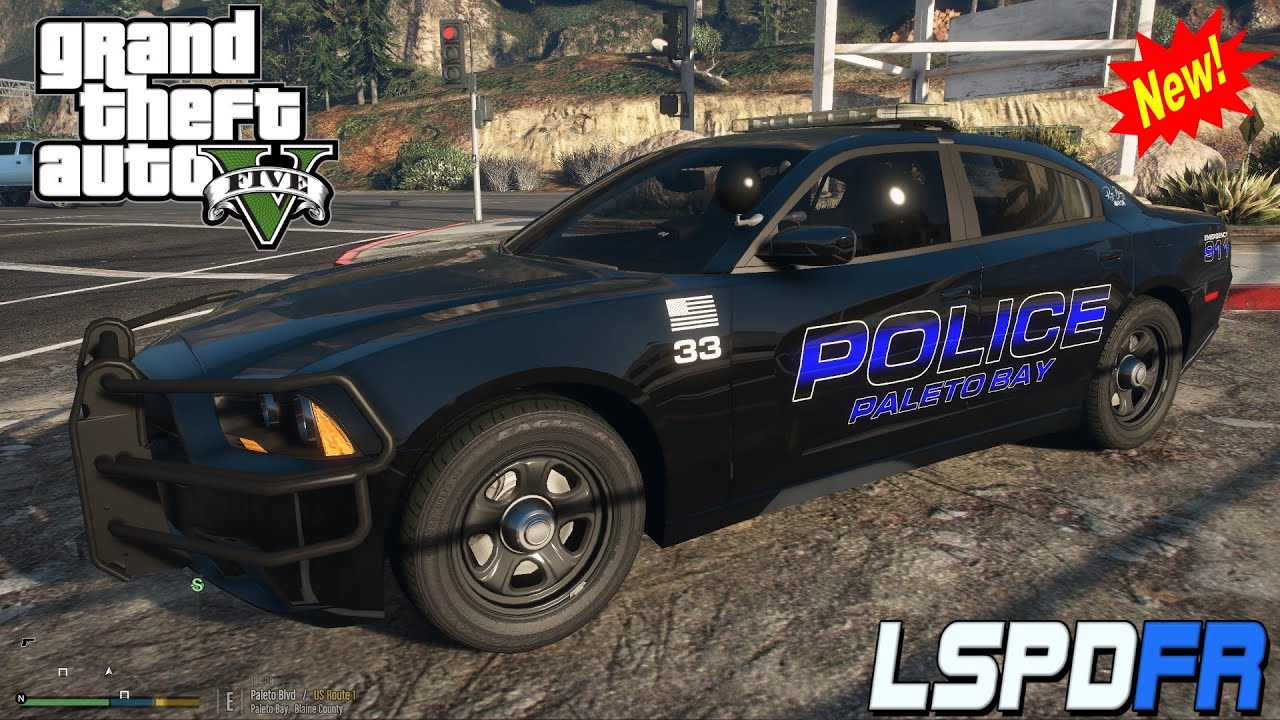 GTA 5 Mods - NEW - Paleto Bay Police Dodge Charger - LSPDFR - YouTube