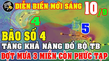 Bão Số 4 Đổ Bộ TB, Bão Mới HT Áp Sát BĐ_Mưa Lớn Gia Tăng_Diễn Biến Mới Vô Cùng Nguy Hiểm, Khó Lường