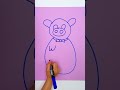 Drawing a Pig! 🐷 Funny Shoulder Art Challenge #shorts #fun