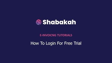 E Invoicing Video 1- How to Login for Free Trial After You Get Free Trial Mail from Shabakah.sa