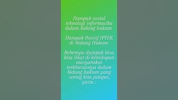 DAMPAK SOSIAL INFORMATIKA DALAM BIDANG ASPEK EKONOMI DAN ASPEK HUKUM