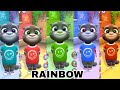 Talking tom rainbow 5 colour theme same animated #talkingtom Rainbow satisfying 