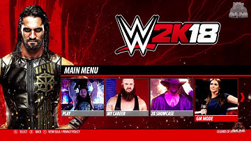 WWE 2K18 MAIN MENU