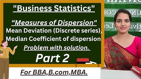 Discrete Series mean Deviation || Business Statistics #businessstudieswithjayanthi