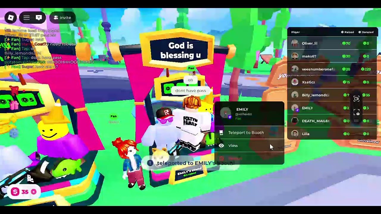 “Donating 2 Robux to 2 Random People in[ PLS DONATE”]