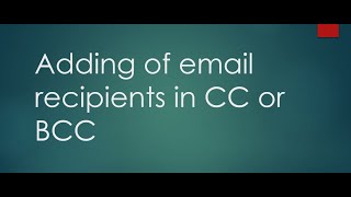 How to add email recipient in CC or BCC in ServiceNow