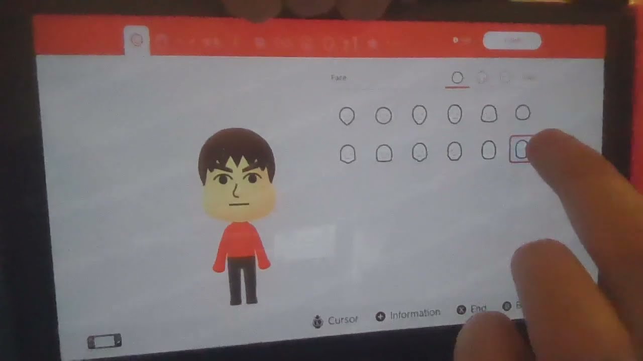 Mii Studio running on a Nintendo Switch!