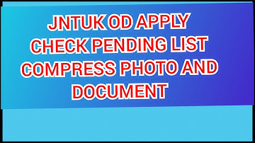 OD apply and check pending list on JNTUK