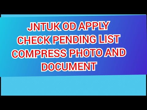 OD apply and check pending list on JNTUK
