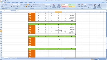 Álgebra matricial 02 Gauss Jordan con Excel (5 incógnitas)