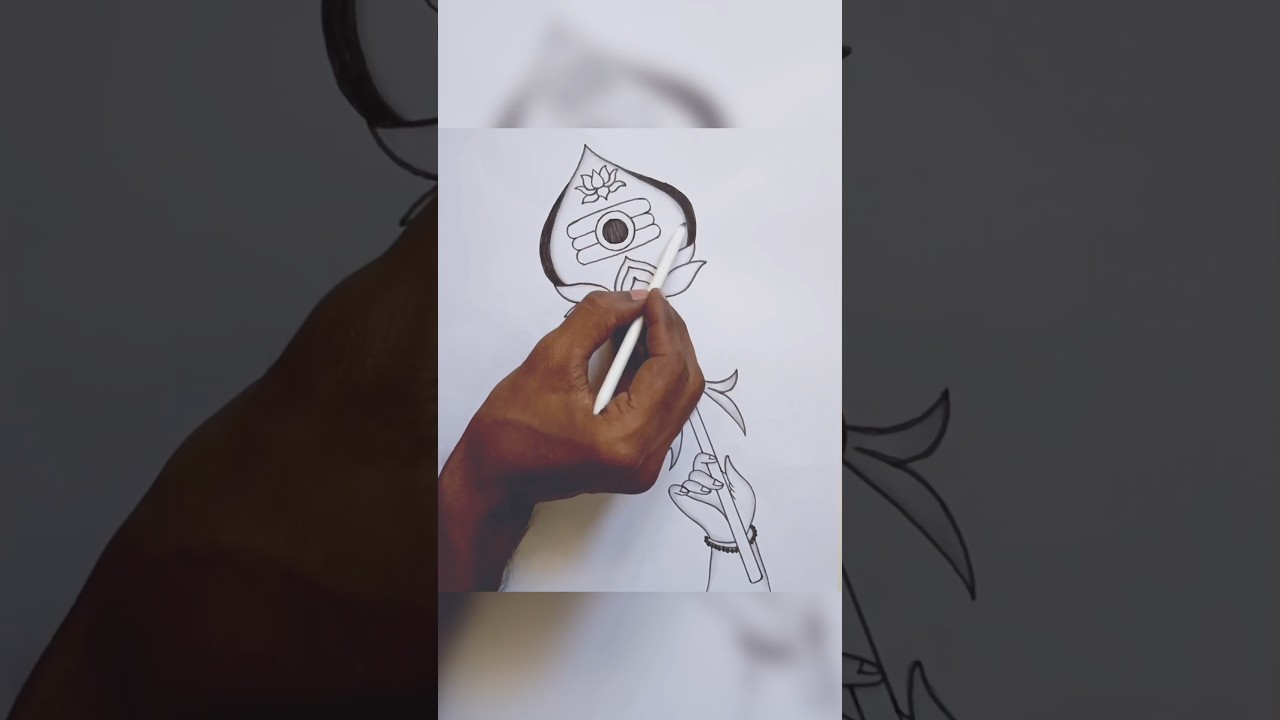 lord Murugan vel drawing | karthikeya vel with hand sketch 