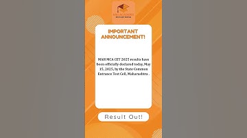 📢 MAH MCA CET 2025 Result is Officially Declared!