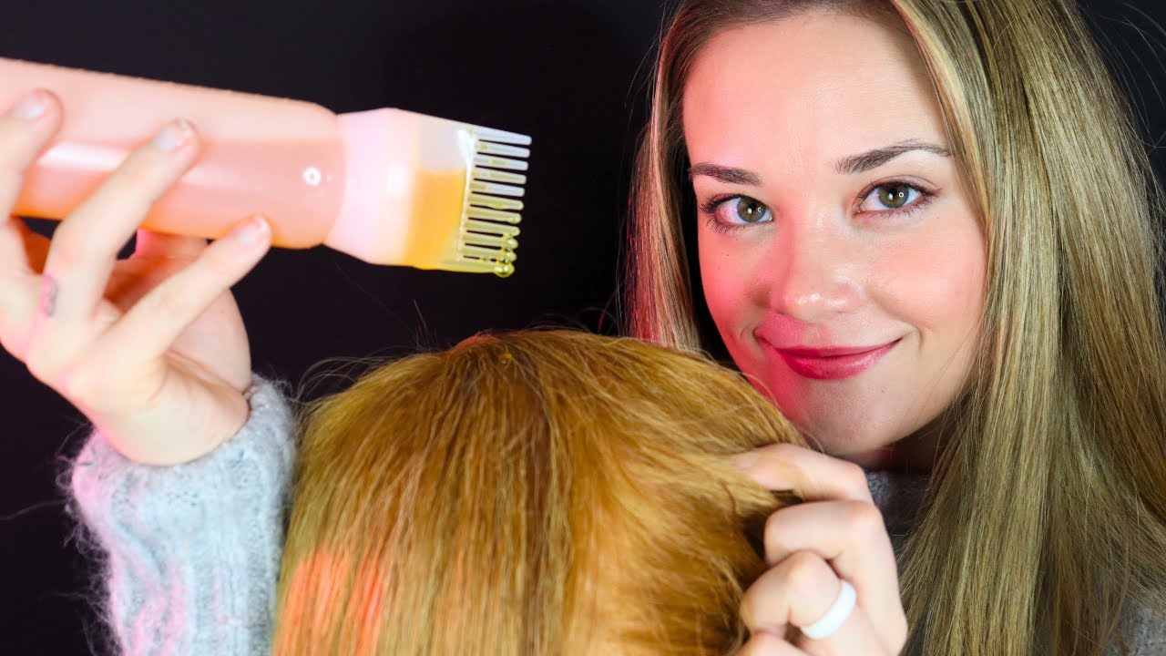 ASMR Scalp MASSAGE & Spa TREATMENT ROLEPLAY! Brushing, Oiling, Soft Spoken
