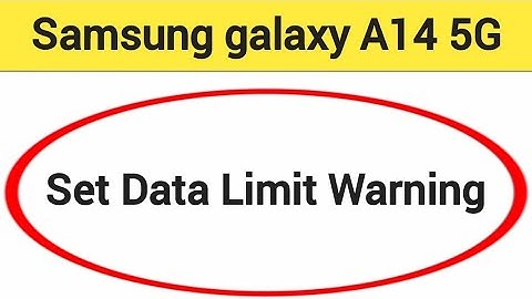 how to set data limit warning,Samsung Galaxy A14 5G me data limit kaise set karen