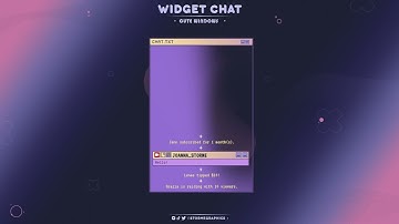 PURPLE COMPUTER TWITCH CHAT WIDGET W/STREAMELEMENTS