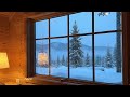 3 Hours Cozy Winter Cabin ❄️ Snowy Forest View for Deep Sleep &amp; Relaxing Night Ambience