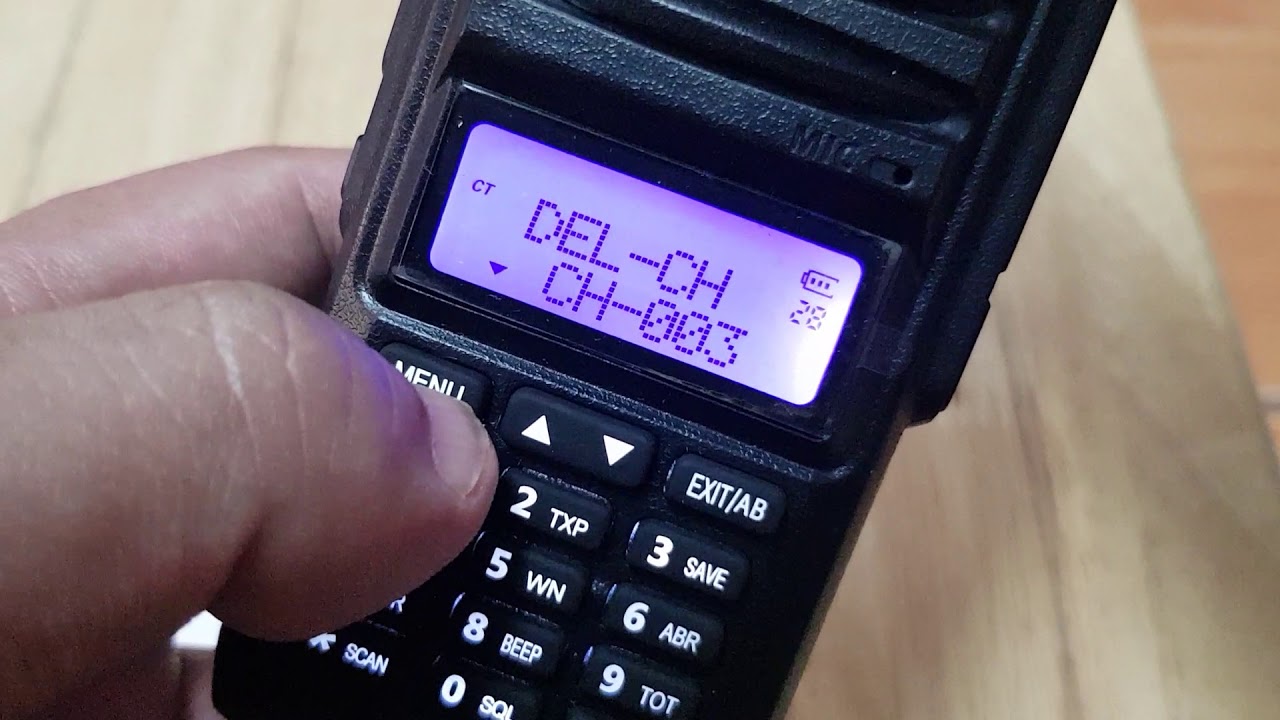 วิธีลบช่อง Motorola gp 1900R