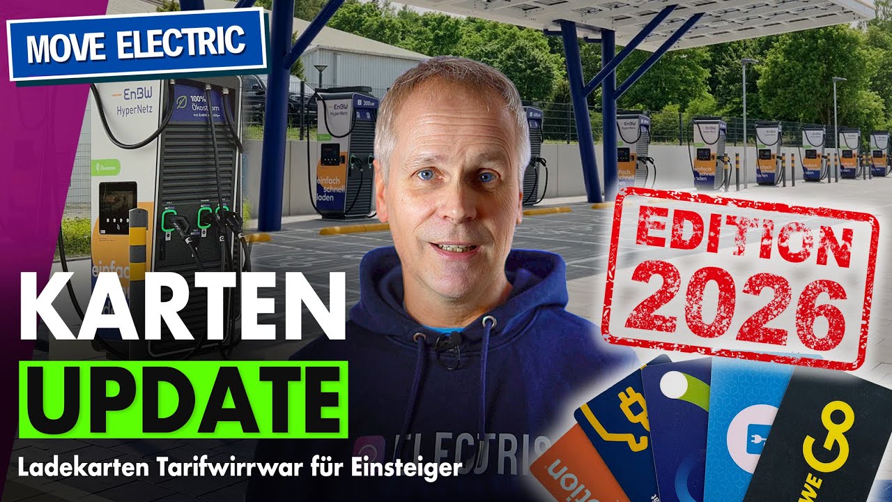 Ladekarten 1/2026 - Was ist empfehlenswert? Ladetarife für E-Autos 2026 immer noch unübersichtlich