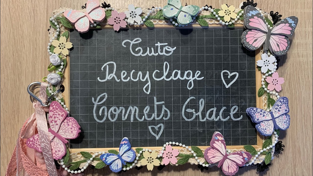 Tuto Cornets de Glace 🍦 recyclage 💙🦋|50 #scrapbooking #tuto #loisirscreatifs #facile#recyclage
