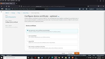 For ESP32 from ESP IDF to AWS IOT Core HTTPS POST request - Create a Thing - video  #1