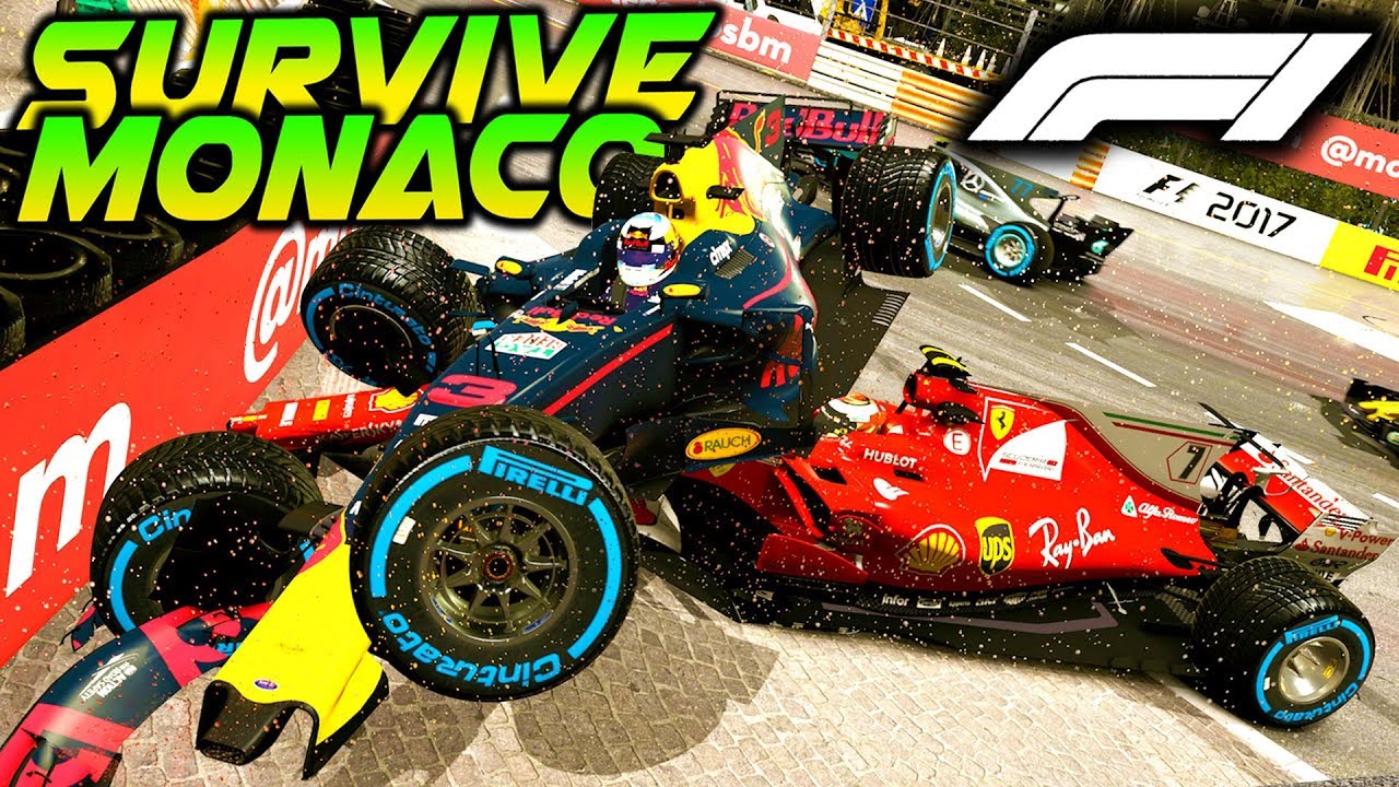 SURVIVE MONACO AT NIGHT, IN HEAVY RAIN - Extreme Damage Mod F1 Game Keyboard Challenge