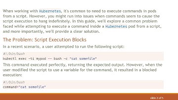 Resolving the Kubernetes Script Execution Blockage: A Simple Fix