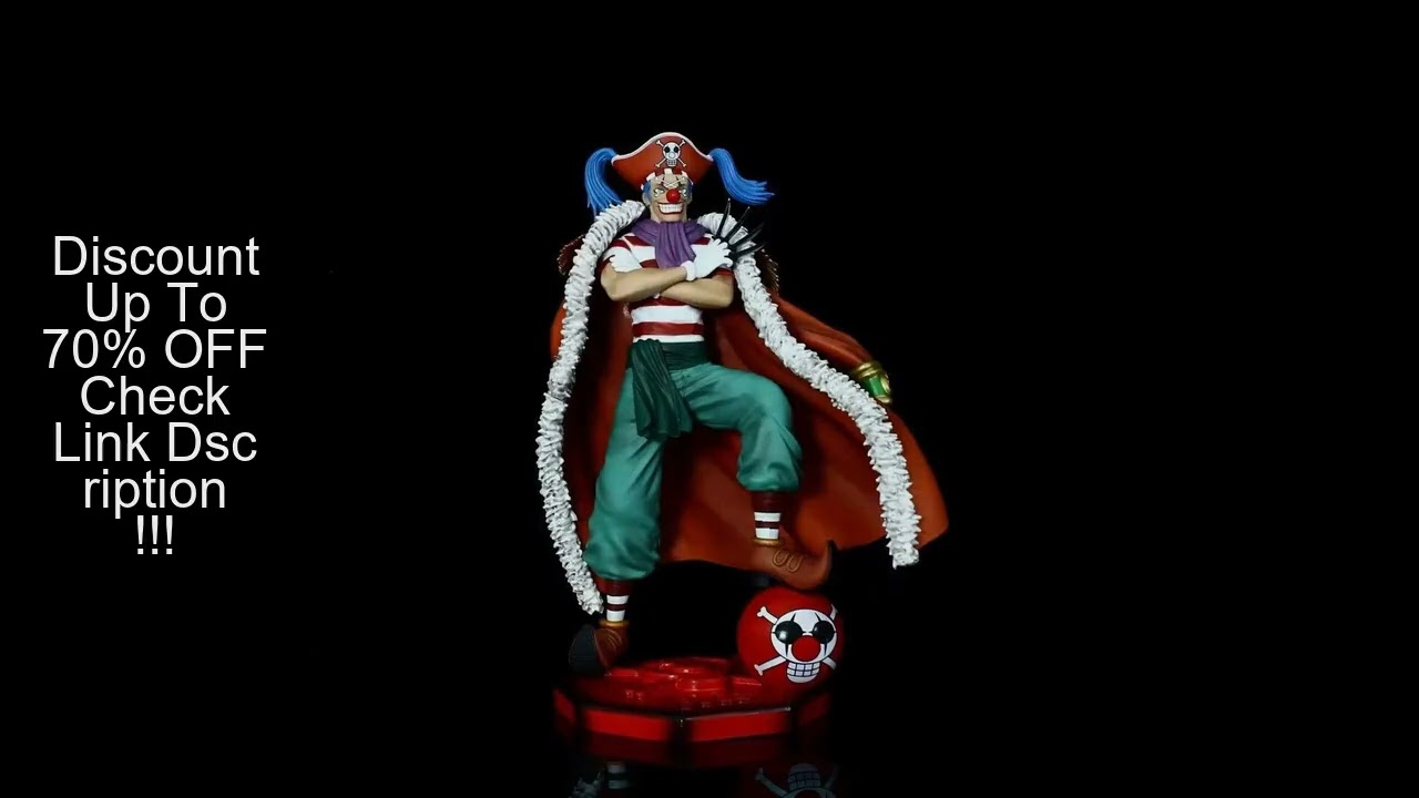 26cm One Piece Joker Buggy Four Emperors Standing Anime Figure Model Statue Boys Collection Desktop