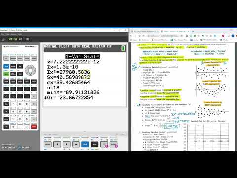 Notes: Calculate/Graphing Residuals