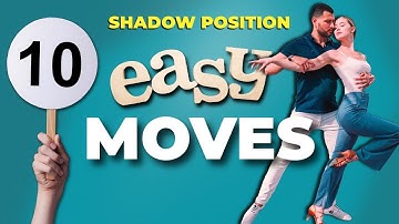10 Easy Moves In The Shadow Position | Bachata Sensual Tutorial