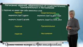 Написание наречий, образованных от существительных, прилагательных и местоимений Написание наречий, образованных от существительных, прилагательных и местоимений