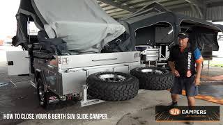 How to close 6 berth SUV Slideout Campers