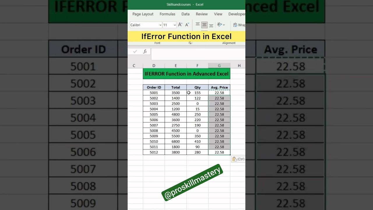 🔹Master the IFERROR Function in Advanced Excel🔹