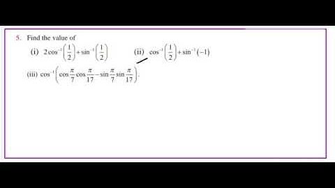 Class-12| Maths|Exercise 4.2 Q.No  5(ii,iii)chapter 4- Inverse Trigonometric functions tamilnadu new