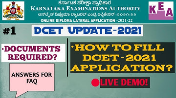 HOW TO FILL DCET APPLICATION FORM 2021 | DOCUMENTS REQUIRED FOR FILLING OF DCET APPLICATION | UGN