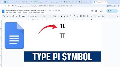 Hoe typ je Pi [π-symbool] in Google Docs