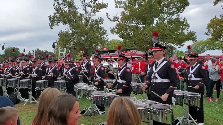 The Ohio State Marching Band (TBDBITL) Drumline performing after Skull Session vs Rutgers Oct, 1