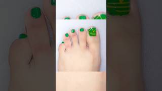 easy nail art for toee💚💛 #simplenails #nailart #naildesign #youtubeshorts #ytshorts #shorts #viral
