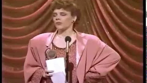 Maryann Plunkett wins 1987 Tony Award for Best Act...