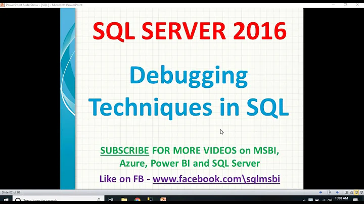 Debugging Techniques in SQL Server | Sql queries debugging