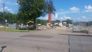 RDMVTL 19,838 ~ 8 2 2017 {MY TOWN HISTORY} HOSPITAL SMOKE STACK @ CORNING , NY