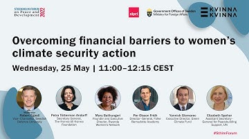 Overcoming financial barriers to women’s climate security action