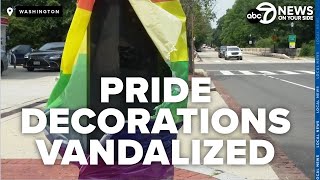 Pride vandalization is being investigated as a hate crime