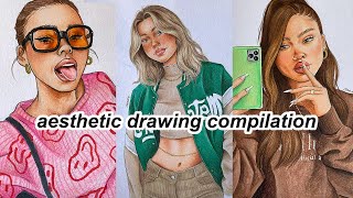 aesthetic drawing compilation 🌸 get inspired