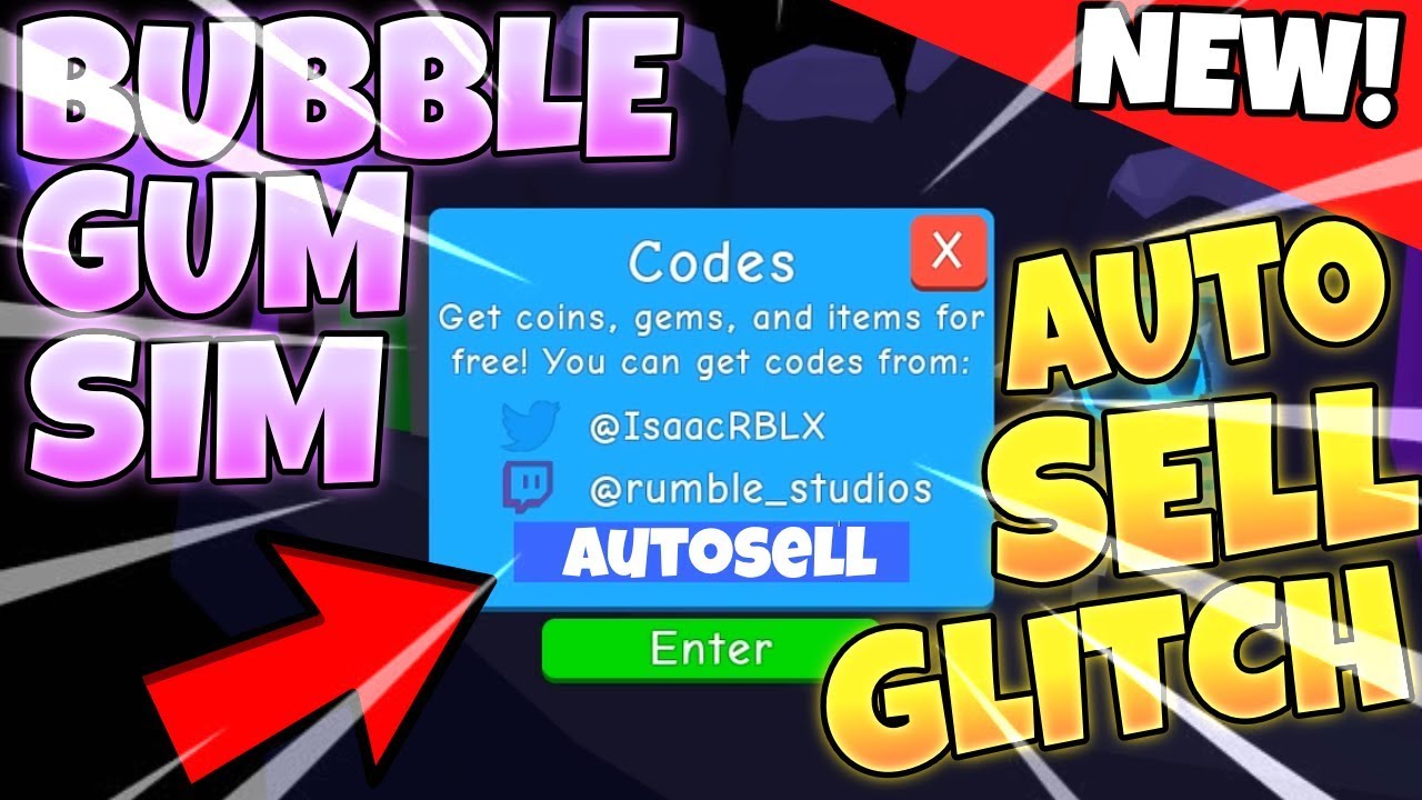 Roblox Bubble Gum Simulator Auto Sell Glitch New Codes Update - roblox pet simulator gameplay helping a friend glitch