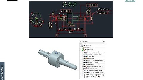 Siemens NX 1899 3D Modeling Video Lecture Part 1 DVD ::: Lesson 42: Hole Example Practice