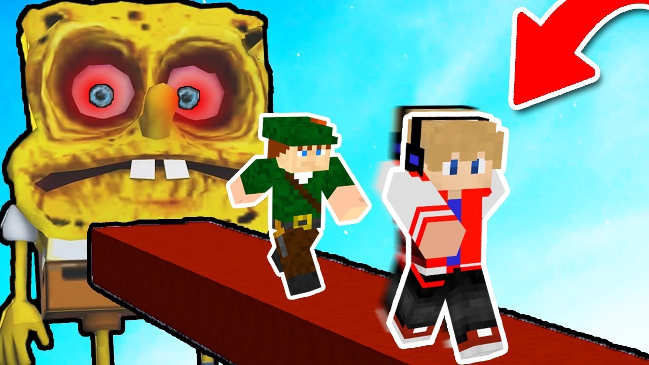 Fuja Do Bob Esponja Do Demonio No Minecraft Youtube - roblox creepypasta bob esponja